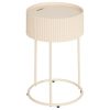 juna beige storage table d33xh48cm