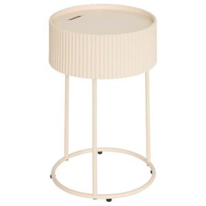 juna beige storage table d33xh48cm