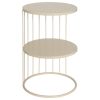 2 tier clay metal round side table h52 x w36cm
