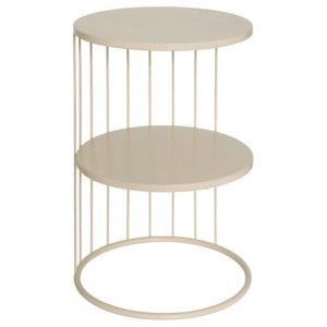 2 tier clay metal round side table h52 x w36cm
