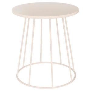 latte beige round side table d38xh42cm