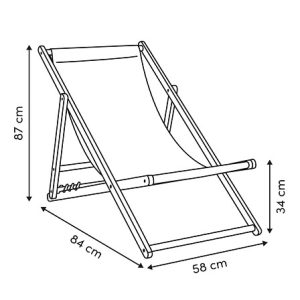 floral deck chair 2 assorted