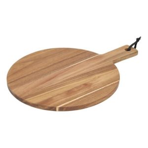 mina round acacia serving board d24cm