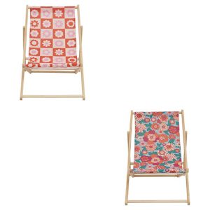 floral deck chair 2 assorted