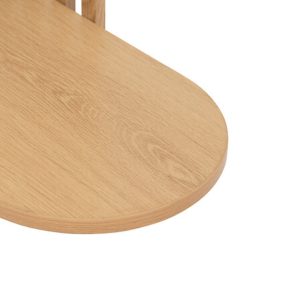 blonde slatted end table 50x56cm