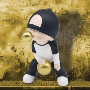 hen embossed pottery mug