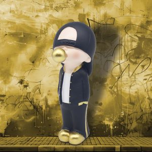 hen embossed pottery mug