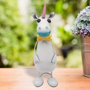 bright eyes metal unicorn 12x14x38cm
