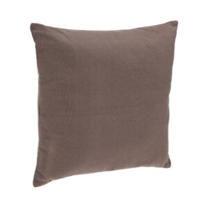 taupe filled cotton cushion 38x38cm