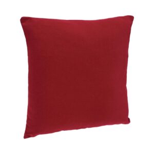 red filled cotton cushion 38x38cm