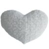 soft boucle white heart cushion h28xw42cm
