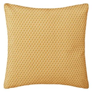 mustard diamond filled cushion 38x38cm