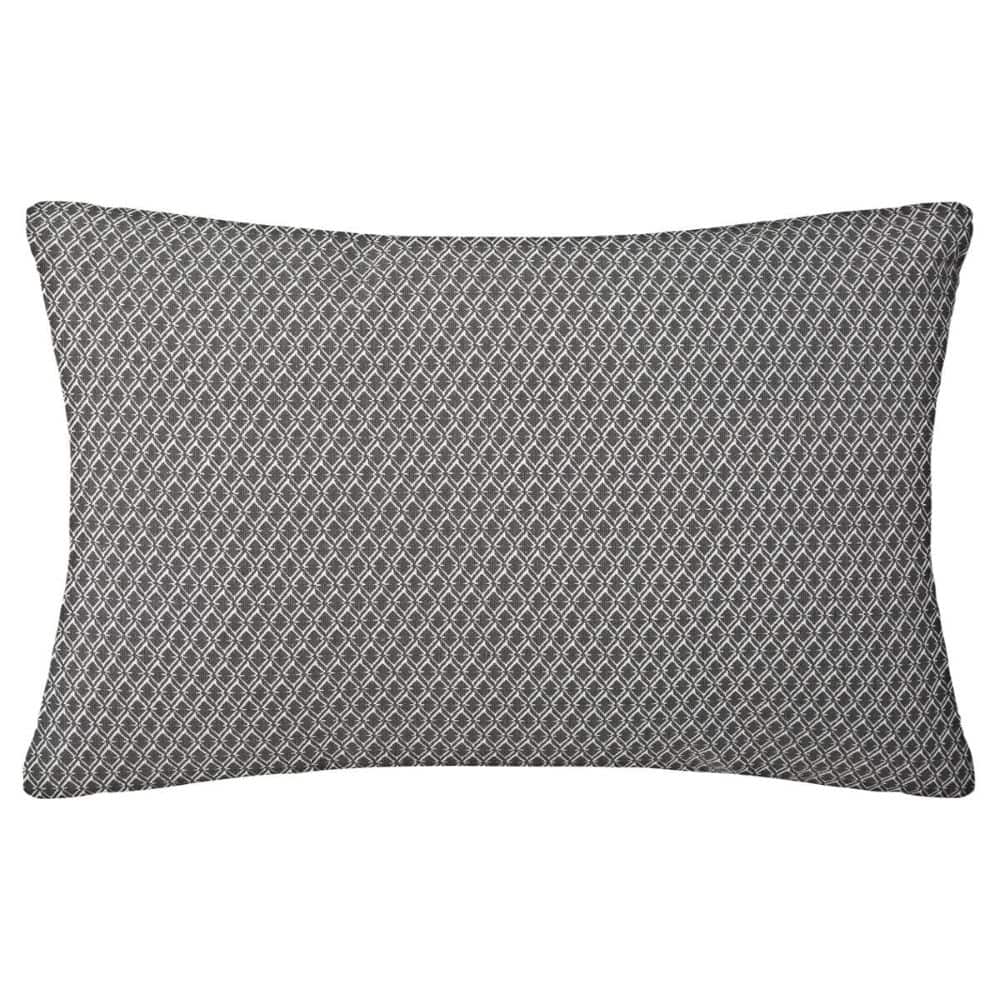 grey diamond filled cushion 30x50cm
