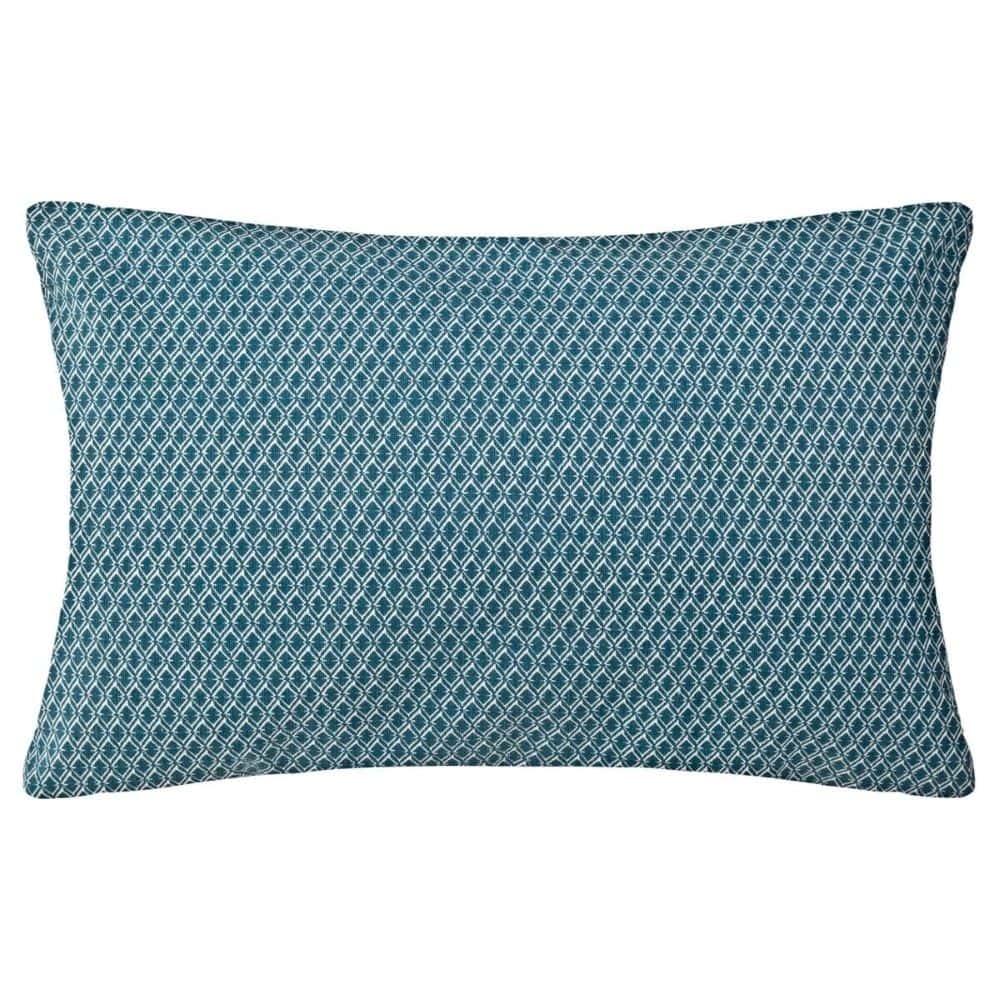 teal diamond filled cushion 30x50cm