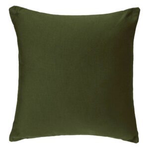 khaki green filled cotton cushion 38x38cm