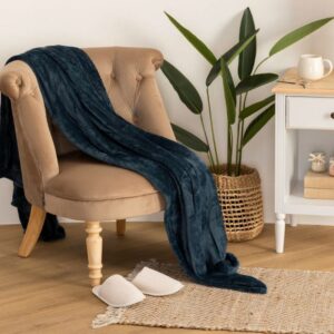 aegean blue fleece blanket 130x180cm