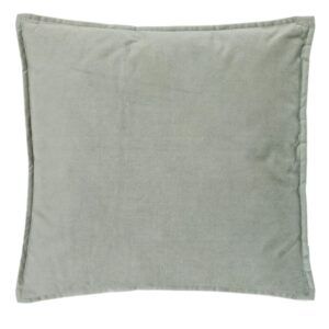 textured sage green filled cushion 42x42cm