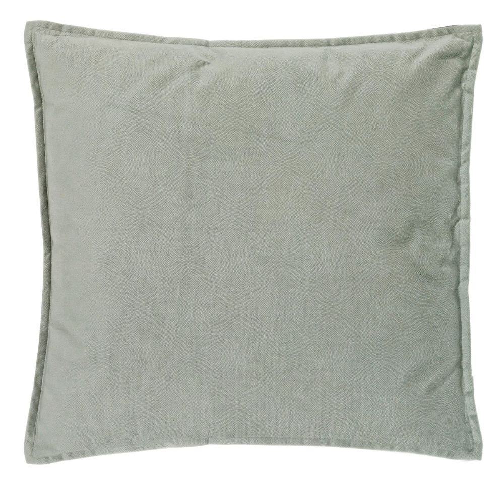 textured sage green filled cushion 42x42cm