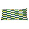 yellow green embroidered filled cushion 75x35cm