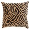 tiger print velvet filled cushion 40x40cm