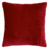 red fleece filled cushion 38x38cm