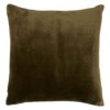 khaki green fleece filled cushion 38x38cm