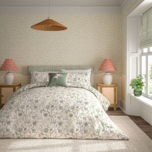 sanderson soline green king duvet set