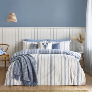 habour stripe blue duvet set
