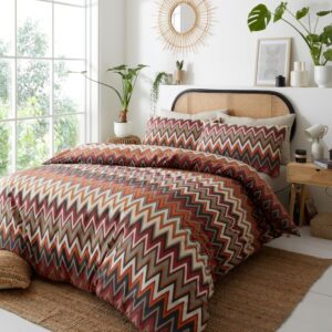portfoilo tyler double terracotta duvet set