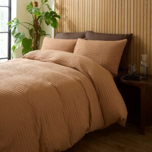 muscat waffle caramel duvet set