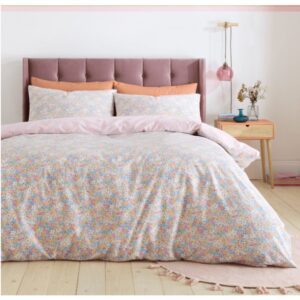 darcy floral pink duvet set