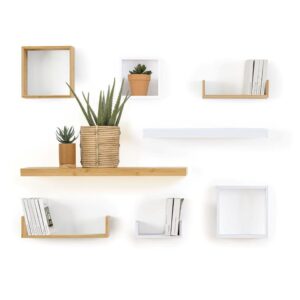 fixy white wall shelf l60cm