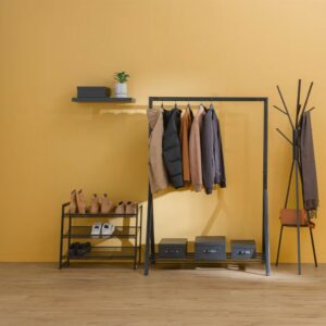 fixy black wall shelf l60cm