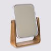 natureo white and wood pivot mirror 16x22cm