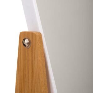 natureo white and wood pivot mirror 16x22cm