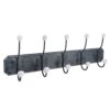 grey 5 hook wall coat rack 60x20cm