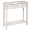 hina white washed wood console 80x80x30cm