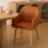 vicosa amber armed dining chair with beech legs
