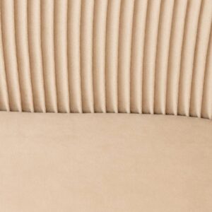 solaro beige pleated velvet arm chair 75x78cm