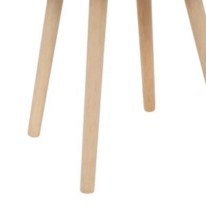 sage and wood rnd storage side table h54 x d40 cm
