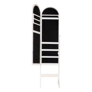 emily white wood jewellery mirror 38x158cm