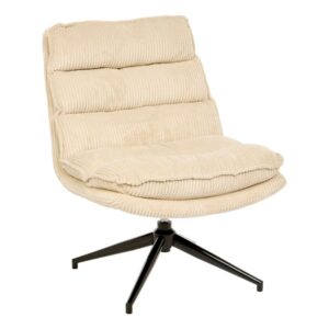 harper beige corduroy swivel chair