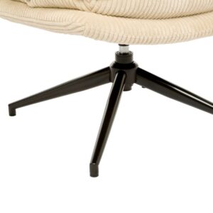 harper beige corduroy swivel chair