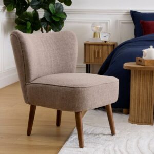 aera dark beige material chair l57xd69xh72cm