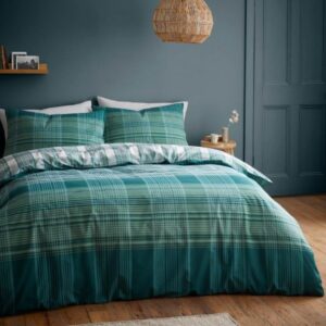 kelso green king duvet set