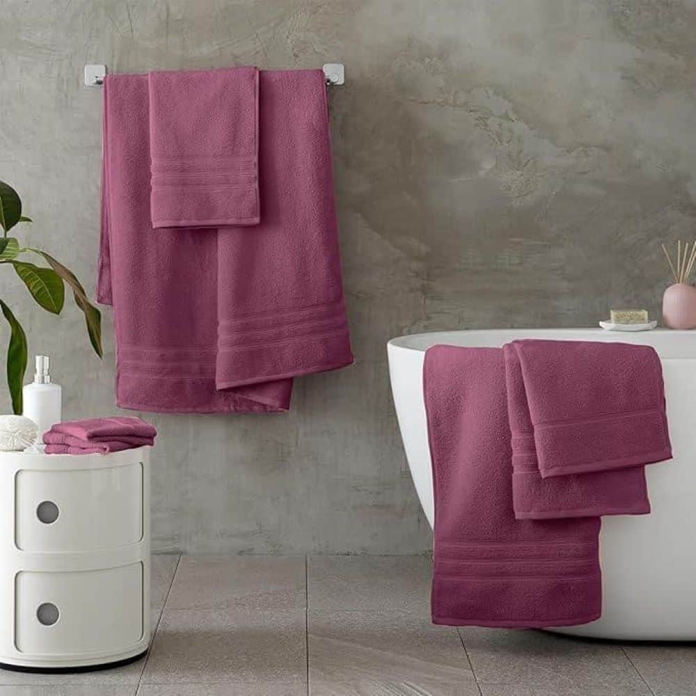 zero twist raspberry towels