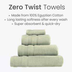 zero twist sage towels