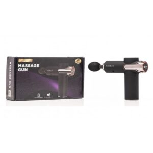 massage gun with 4 interchangable heads in black