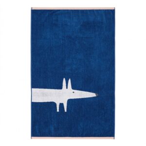 mr fox hand towel denim