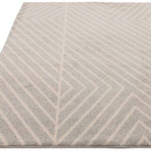 muse grey linear rug